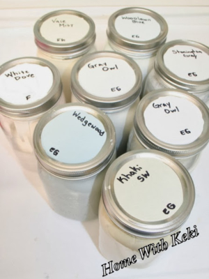 storing leftover paint in mason jars