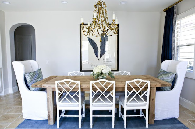 Bamboo style clearance dining chairs