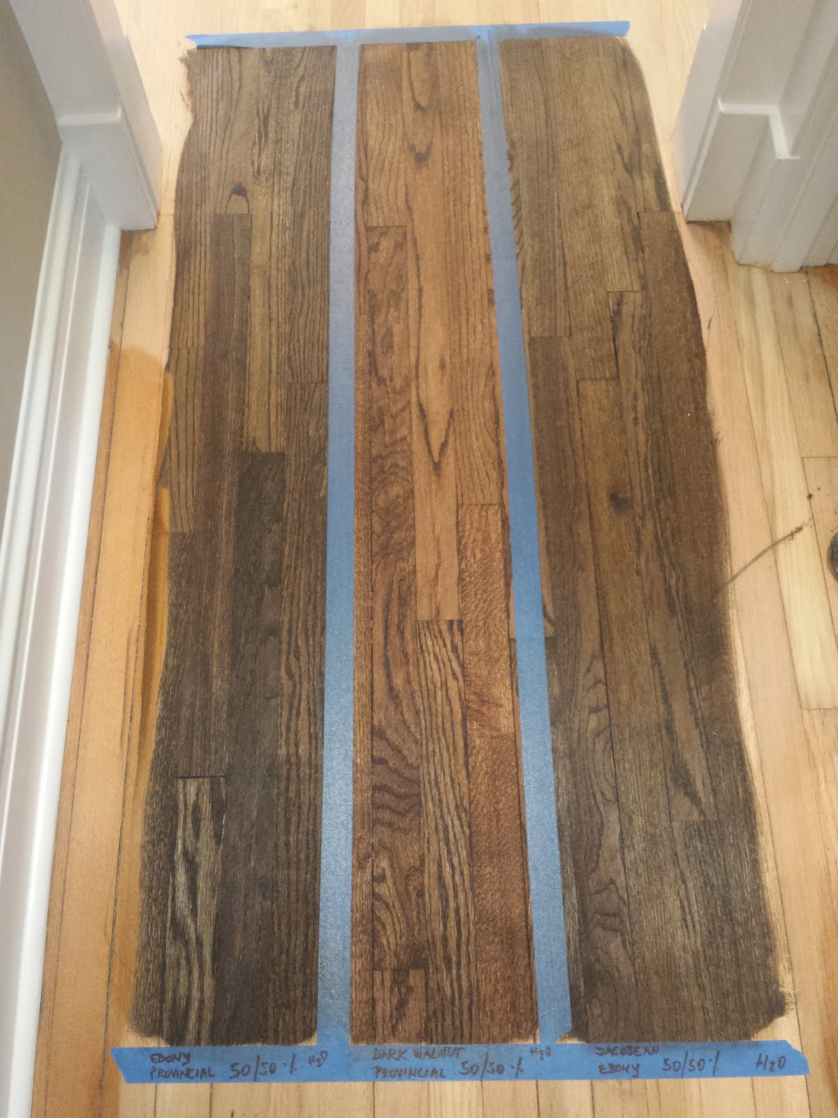 Staining Floors Jacobean Ebony Mix