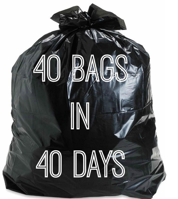 40 trash bags in 40 days to declutter your life and home for more tips go to www.homewithkeki.com #organized #tips #declutter