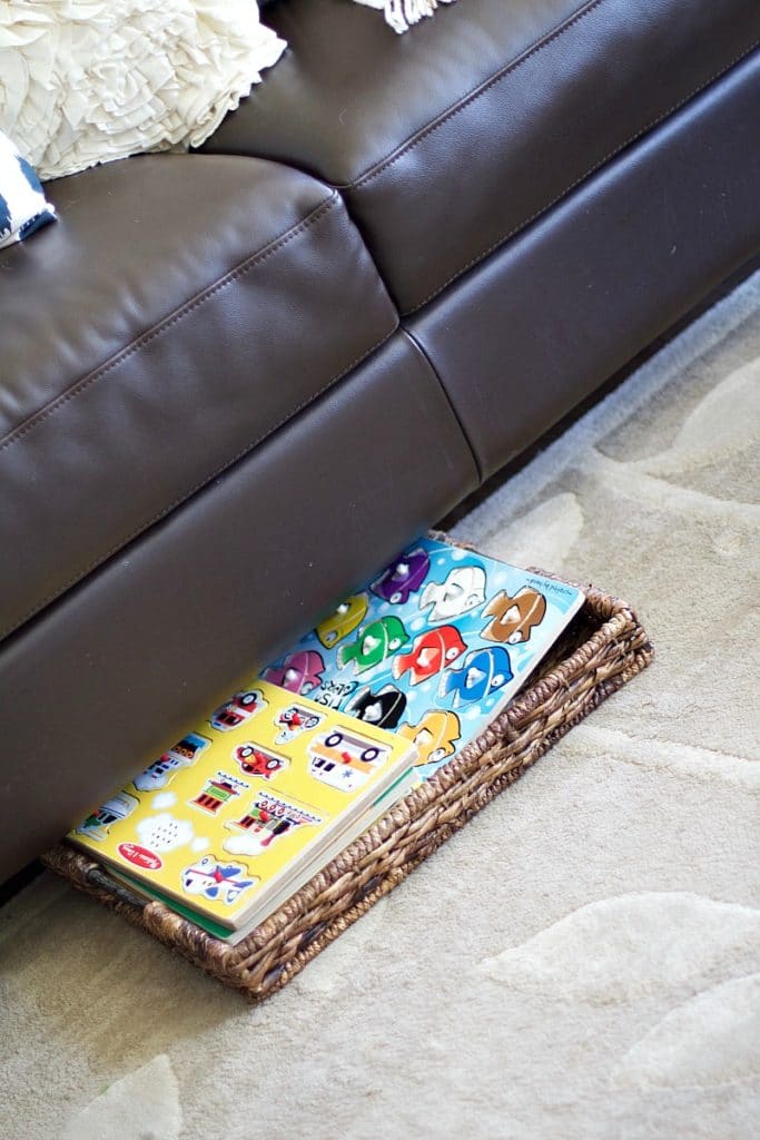 clever tips to organize all the kids toys so they don't takeover your family room or space. to find out more head over to www.homewithkeki.com #organization #tips #kids