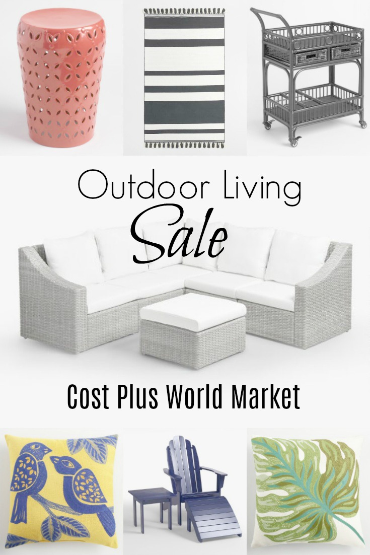 Outdoor furniture sale memorial weekend to decorate the patio, deck or backyard all styles on sale see more at www.homewithkeki.com #ad #sponsored with @costplusworldmarket