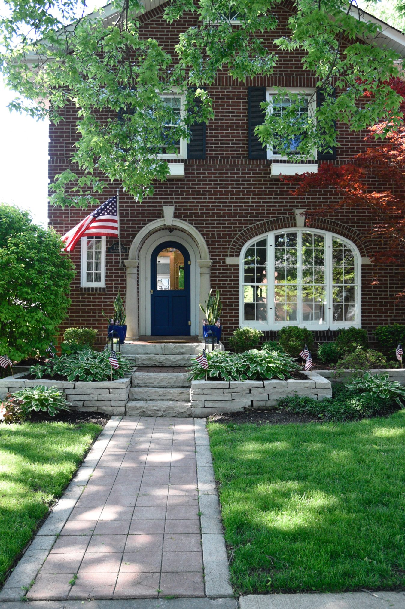 Here are some easy go to tips to adding curb appeal to your home, from a pop of color front door to planters. For me, check out www.homewithkeki.com #curbappeal #popofcolor #interiors. #homedesign