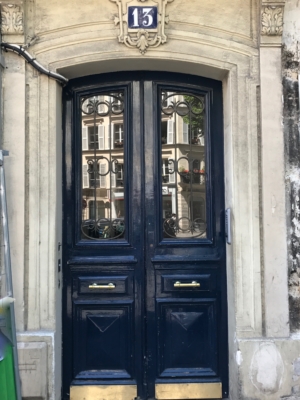 After traveling to Paris I fell in love with the colorful and gorgeous doors, to see more inspirational front doors from the streets of paris head over to www.homewithkeki.com #interiors #travel #paris