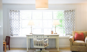 Having a space for kids to be creative, but at the same time, a room that a parent can work in is crucial, on the blog I show you how to Create A Home Office I transformed my clients sunroom into a multi-use space for kids and adults #kidsroom #sunroom #homeoffice #interiordesignblogger more at www.homewithkeki.com