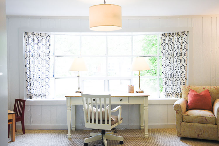 Having a space for kids to be creative, but at the same time, a room that a parent can work in is crucial, on the blog I show you how I transformed my clients sunroom into a multi-use space for kids and adults #kidsroom #sunroom #homeoffice #interiordesignblogger more at www.homewithkeki.com