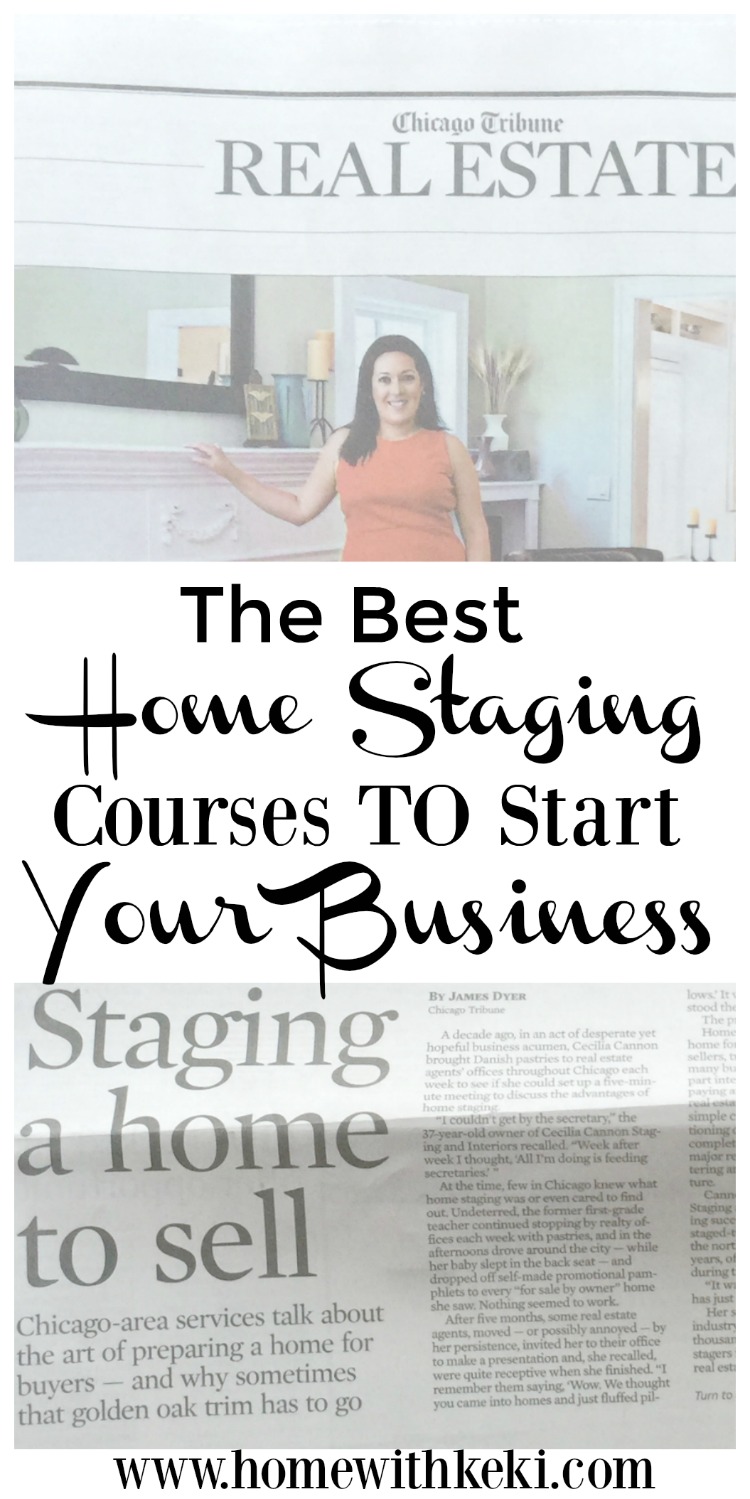 My top 3 homes staging courses or certification programs to start your own home staging business #homestaging #stagingtips for more visit www.homewithkeki.com