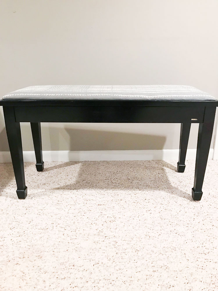 DIY Reupholster Piano Bench Home with Keki