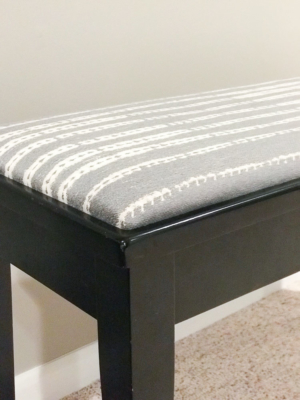 How to reupholster piano benches, benches or chairs. Quick and easy video with my insider secret, for more visit www.homewithkeki.com #diy #reupholster #howto #video