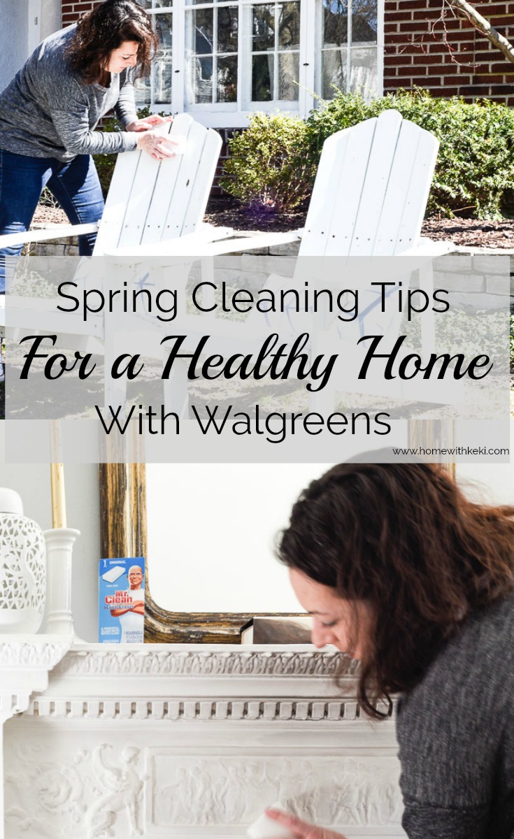 Sharing my top spring cleaning tips to really give your home a deep clean and have not only a fresh home after those long winters, but a healthy home for your family, for more visit www.homewithkeki.com #springcleaningtips #ad #springcleaning #walgreens