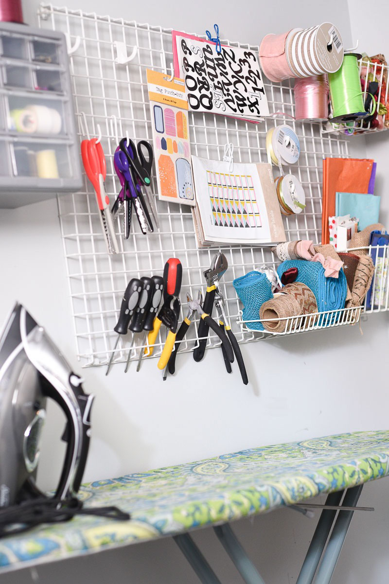 How to add a craft area, gift wrapping table in your home and create a multipurpose laundry room, for more visit www.homewithkeki.com #laundryroom #craftroom #designtips