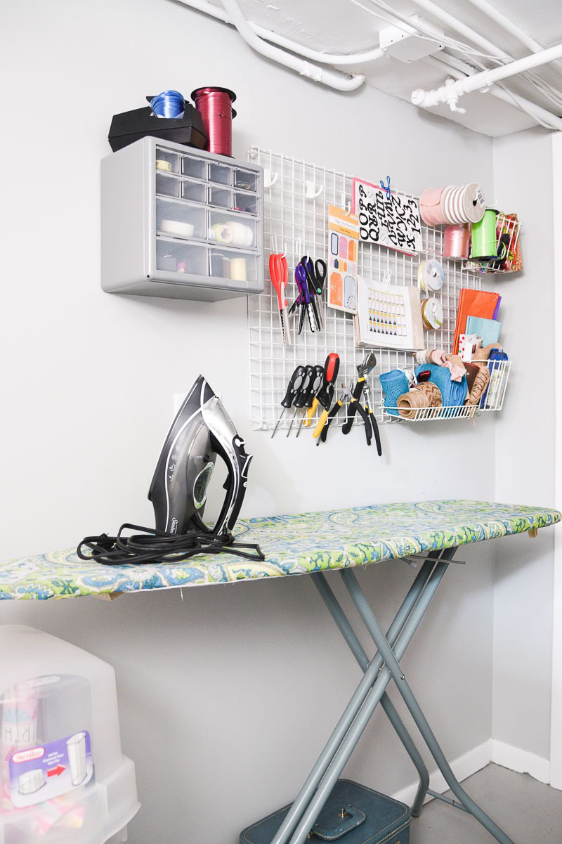 How to add a craft area, gift wrapping table in your home and create a multipurpose laundry room, for more visit www.homewithkeki.com #laundryroom #craftroom #designtips