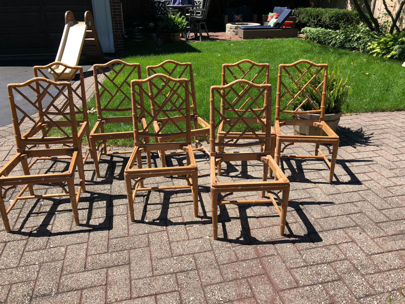 bamboo dining chairs