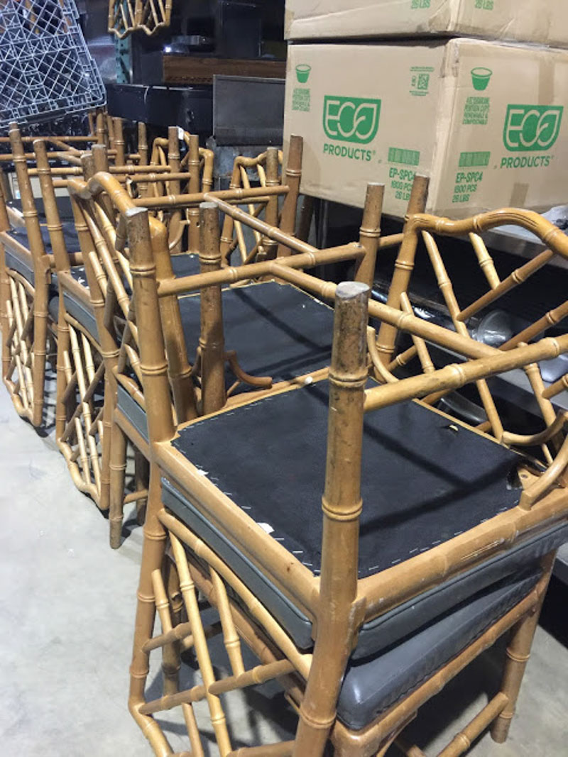 bamboo dining chairs