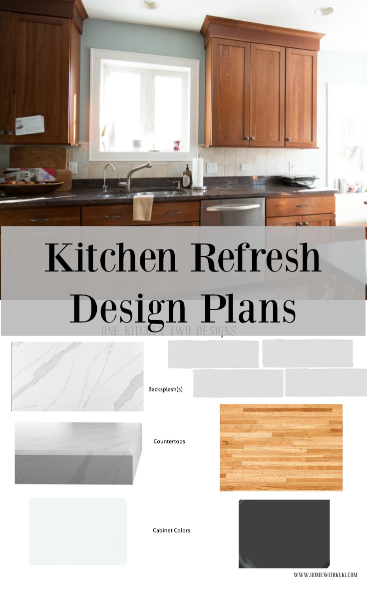 From painted cabinets to new countertops, sharing my easy kitchen refresh plans #lowespartner #kitchendesign #sponsored 