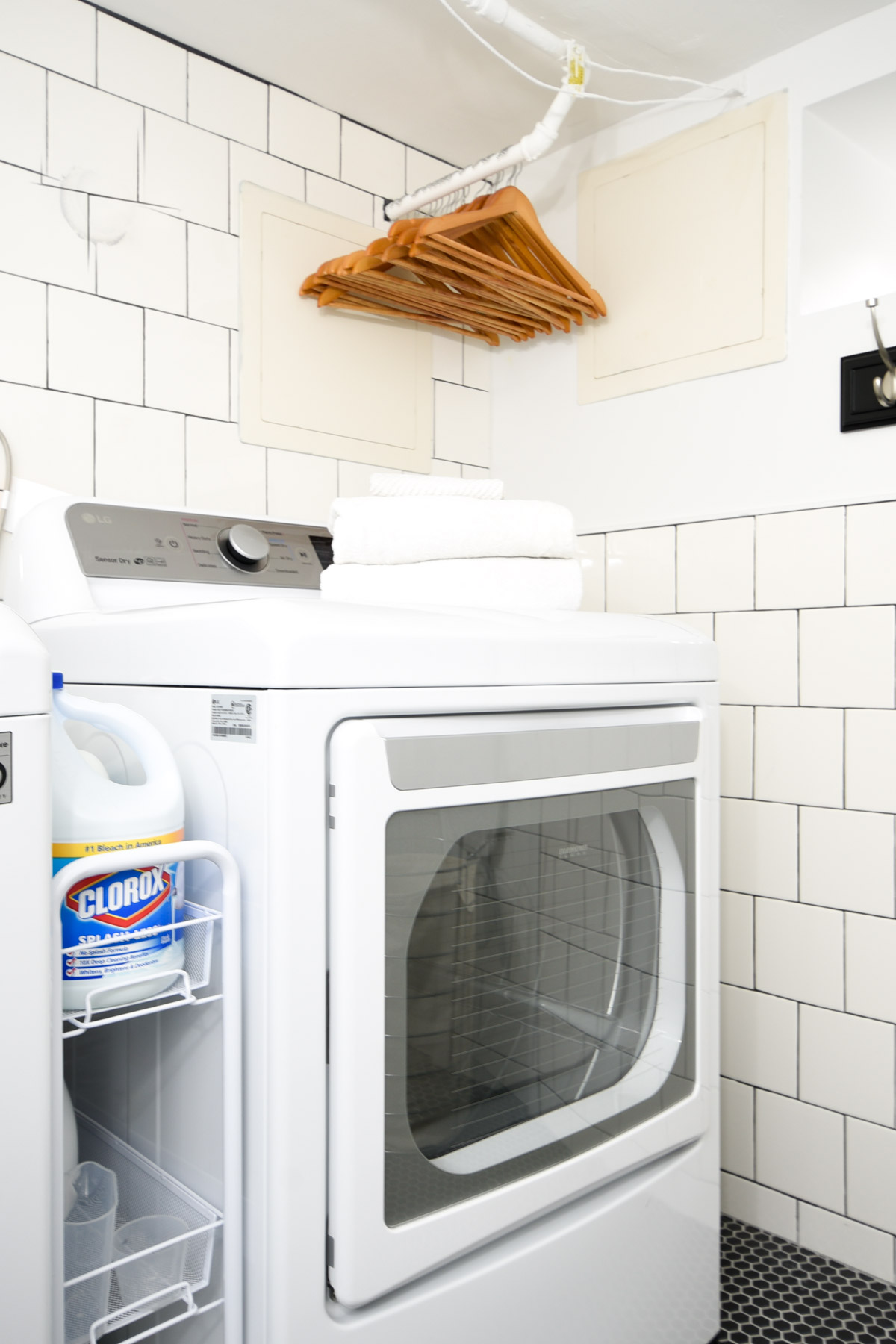 tiled wall laundry room #laundryroom