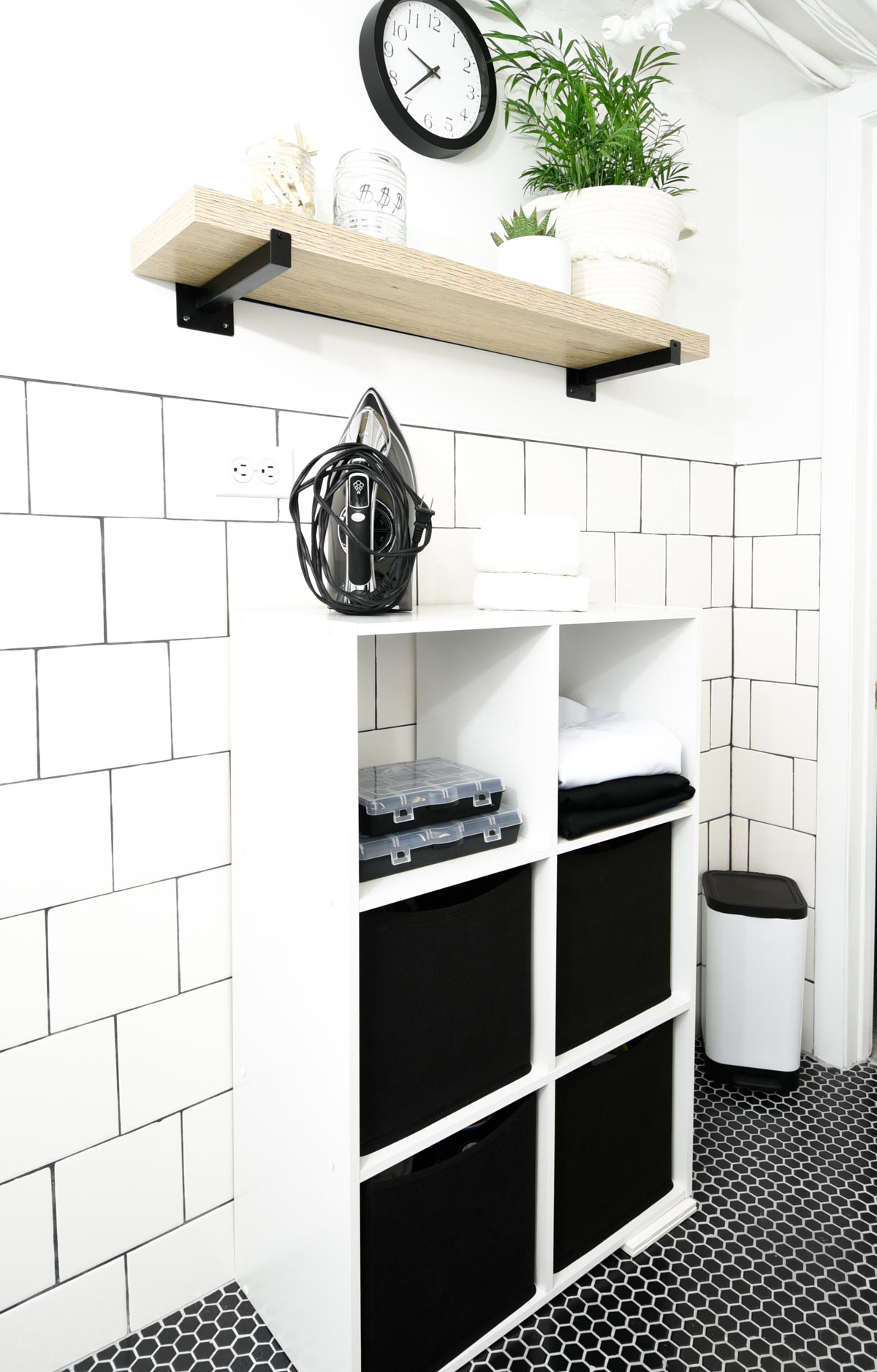 tiled wall laundry room #laundryroom