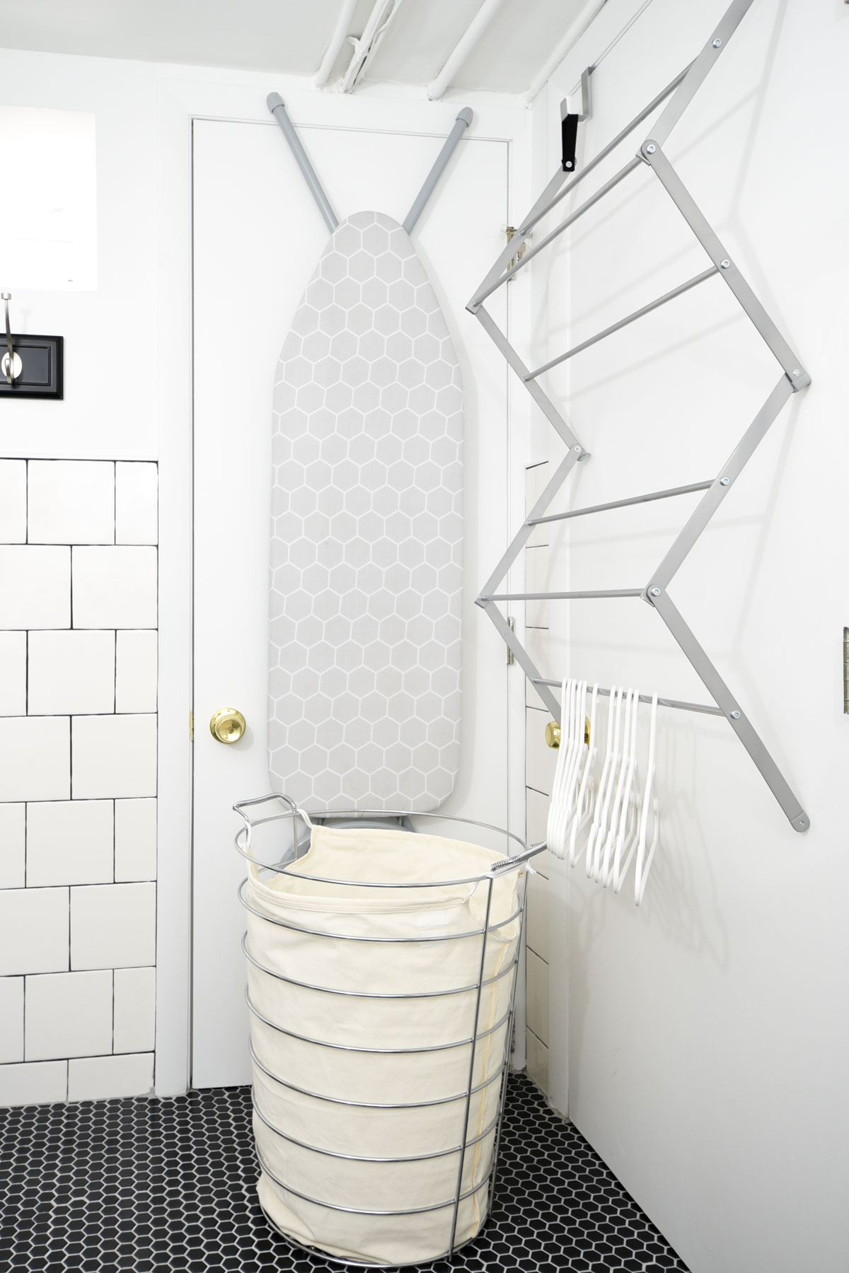 tiled wall laundry room #laundryroom