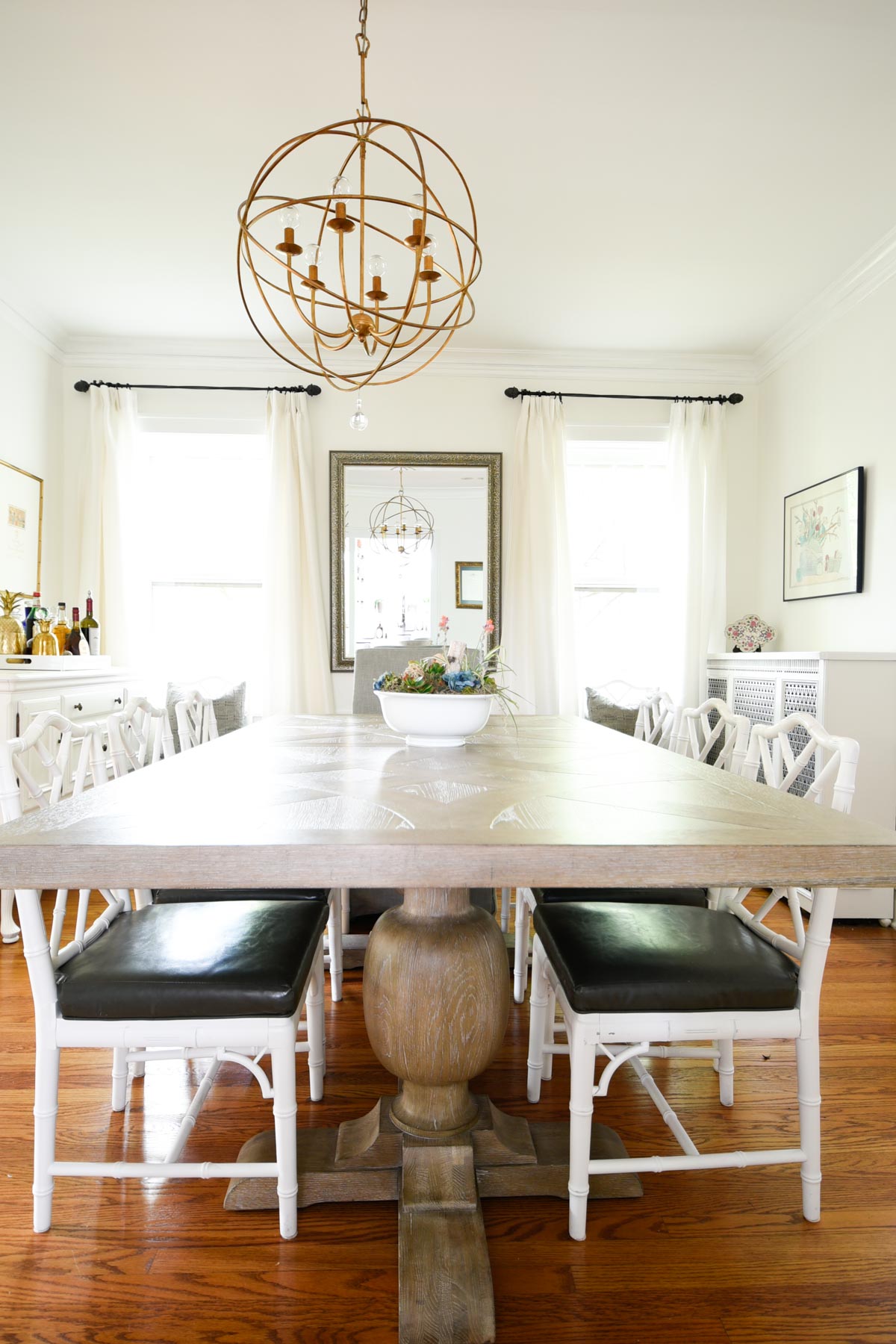 Light oak gray patina dining table #diningtable #graytable