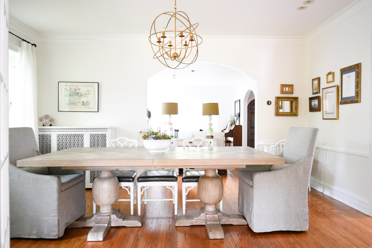 Light oak gray patina dining table #diningtable #graytable