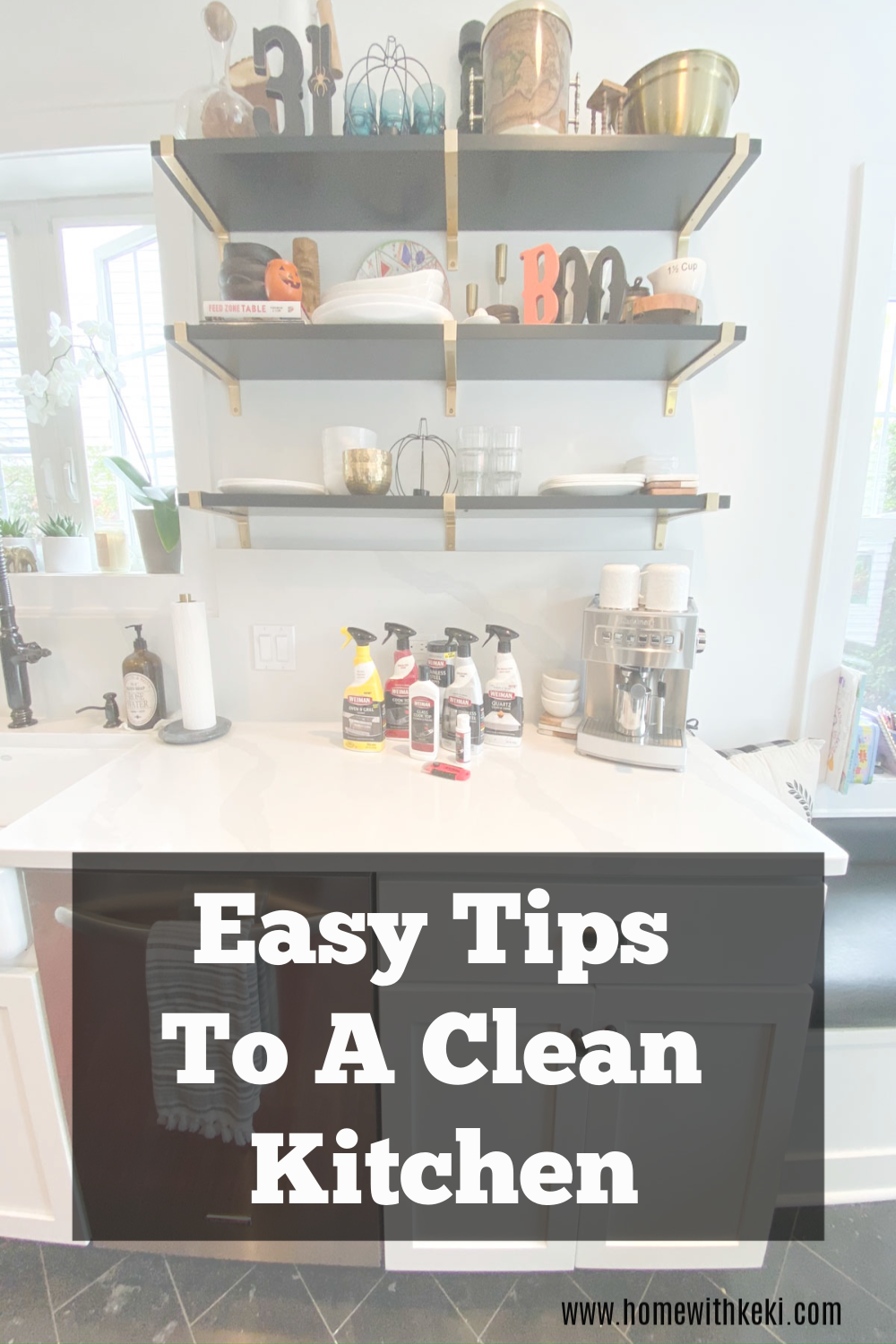 Quick and easy tips for keeping the kitchen clean. Kitchen cleaning products that get the job done. #kithcencleaning #cleankitchen #cleaningproducts