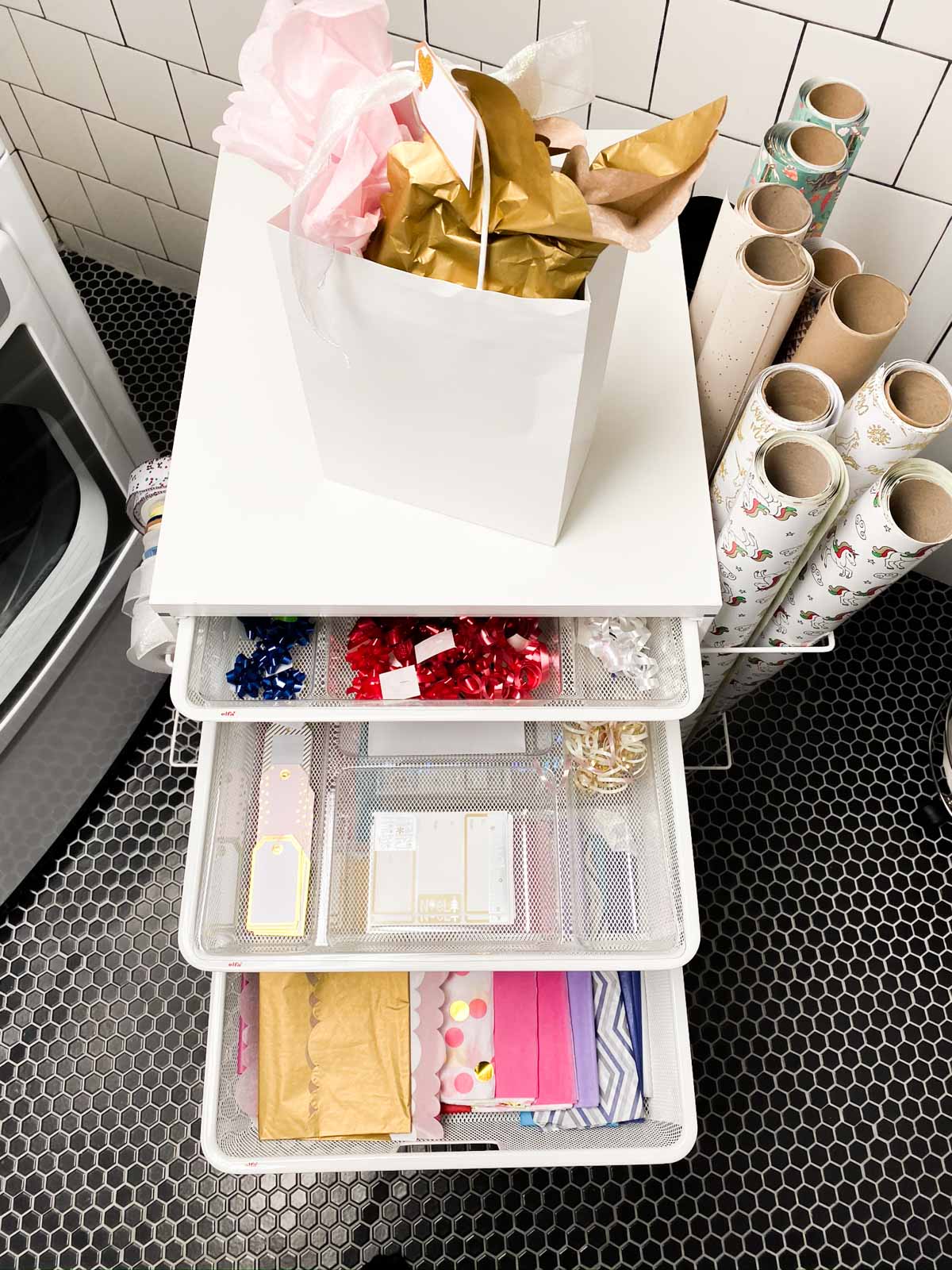 Gift Wrap Station - Gift Wrap Cart - Home with Keki