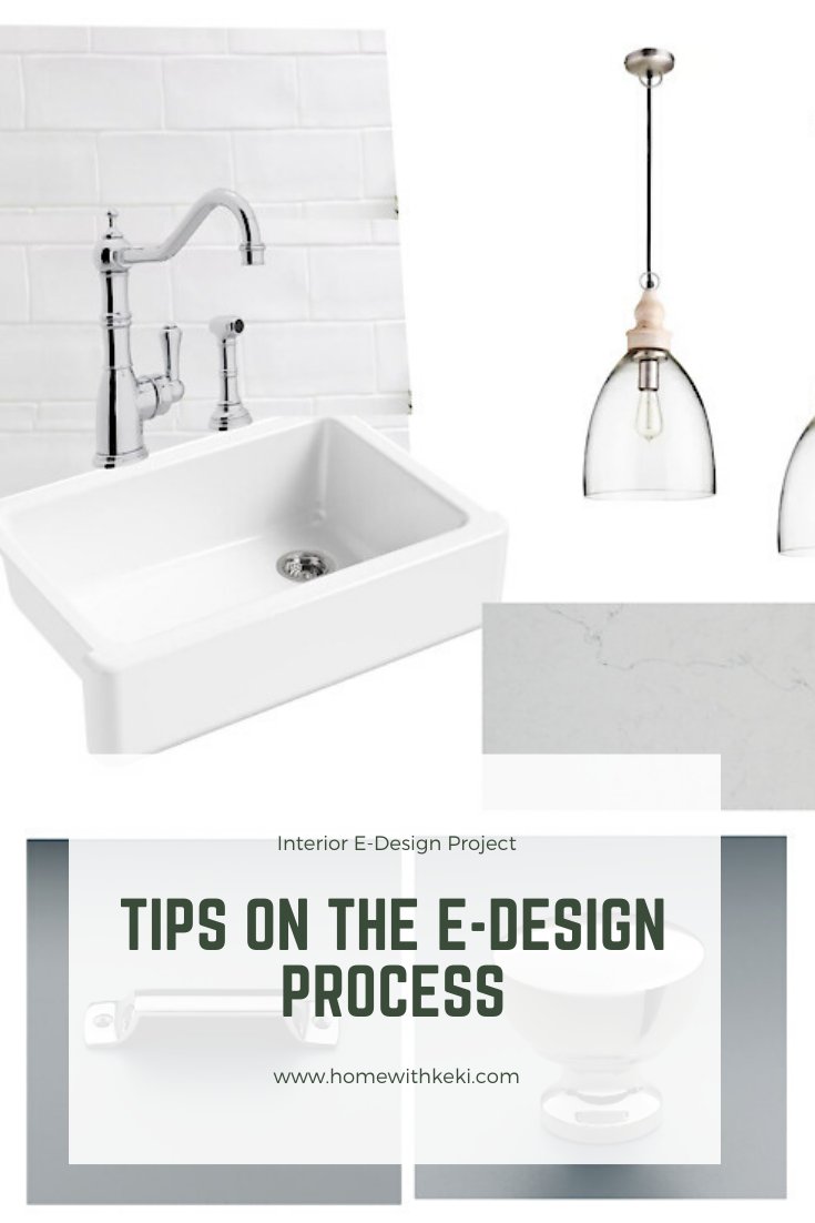 Interior E-Design kitchen design process #kitchendesign #bluekitchen #edesign