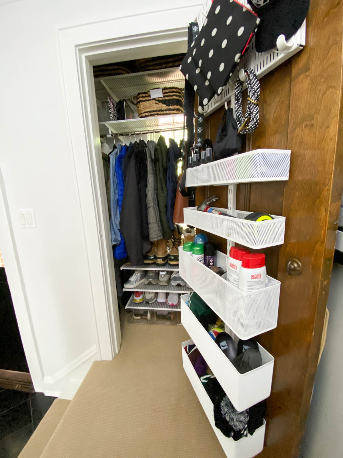 Entryway Coat Closet Organization