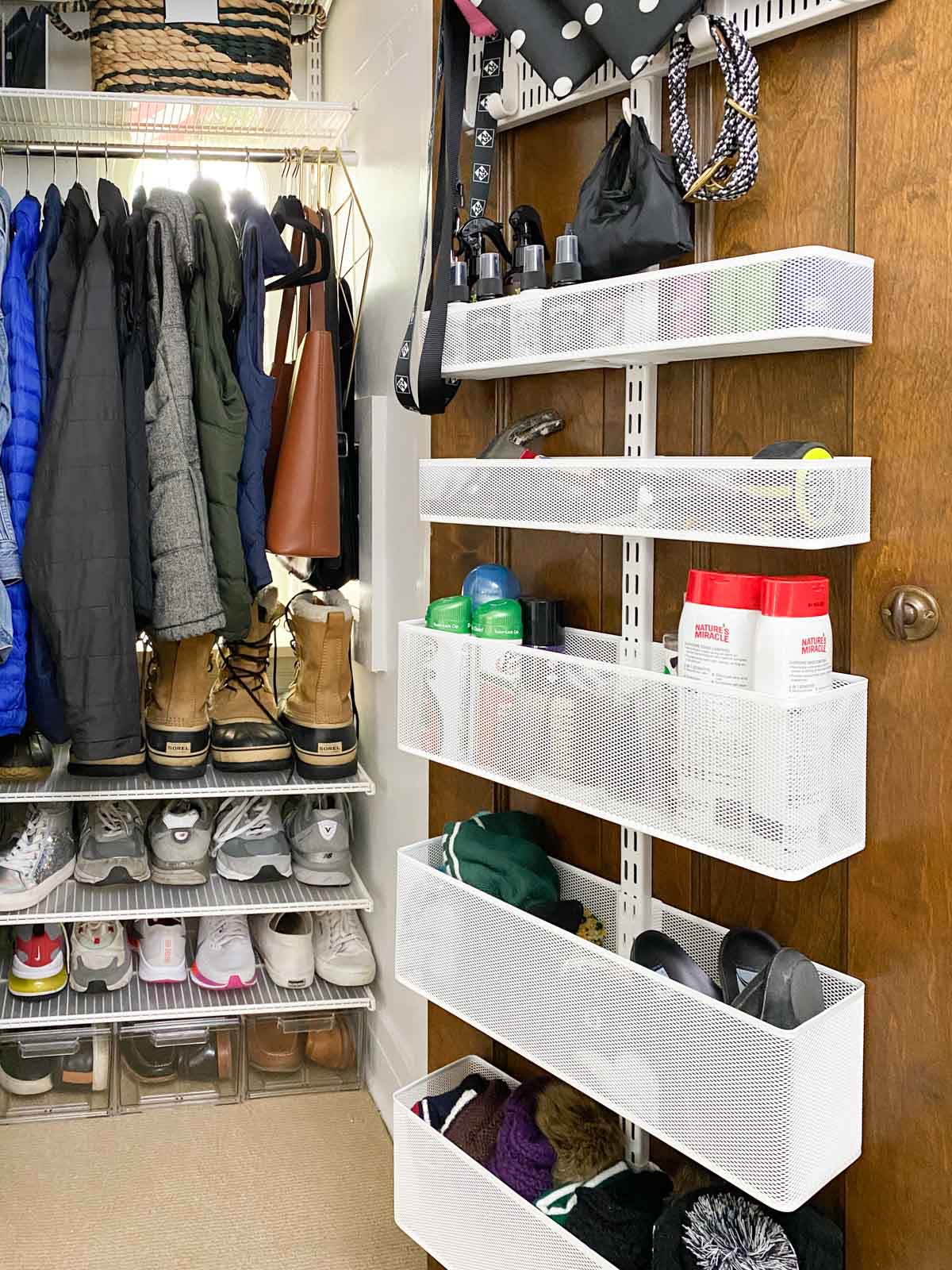 Entryway Coat Closet Organization